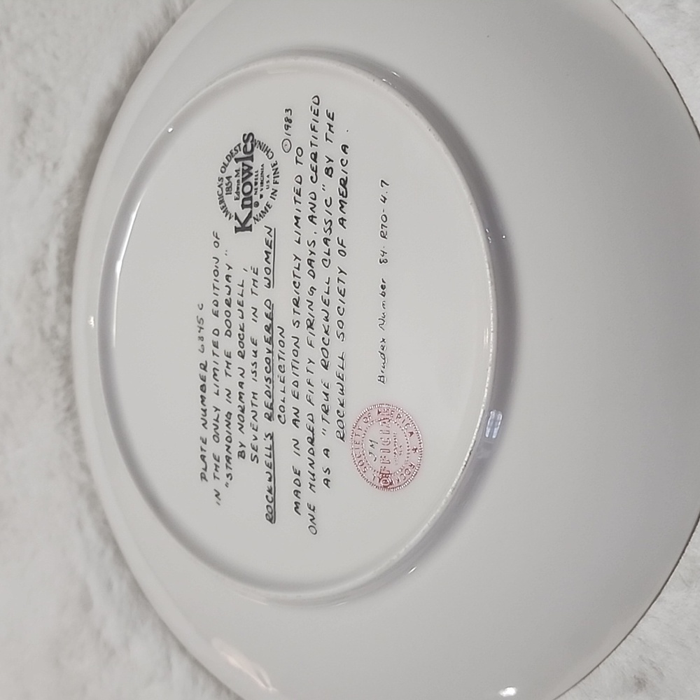 NORMAN ROCKWELL COLLECTOR PLATE. - Picture 2 of 3